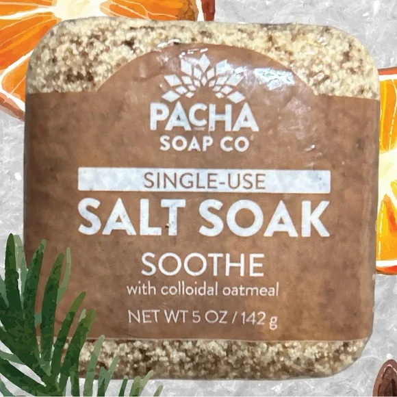 🔆 3/$10 Pacha Salt Soak Bath Bomb in “Soothe” With Comforting Colloidal Oatmeal - Picture 2 of 7
